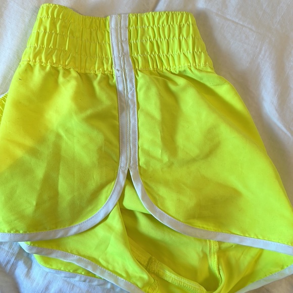 NWOT Neon Yellow Running Shorts - Picture 2 of 2